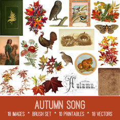 Autumn Song ephemera bundle