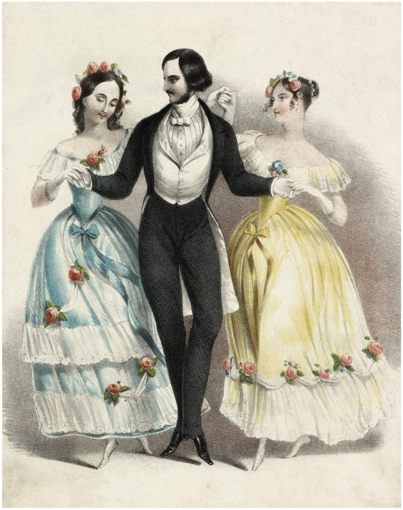 ball dancing antique image