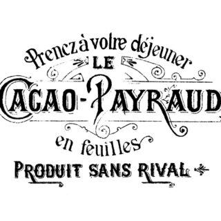 Cacao Payraud vintage French chocolate advertising illustration