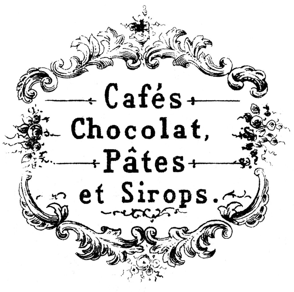 cafes chocolat French vintage image