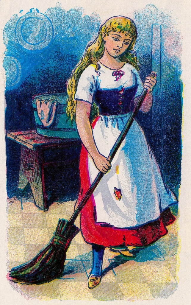 Cinderella with Broom Image