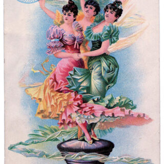 ladies fancy dresses dancing illustration