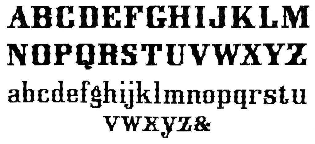 vintage font alphabet image