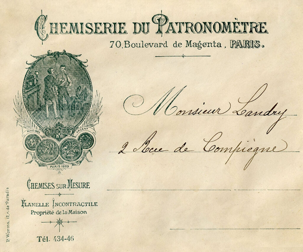 French Chemist Envelope close up