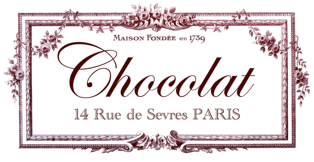 French chocolate advertising image