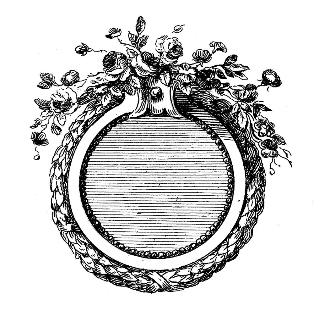 vintage wreath clip art