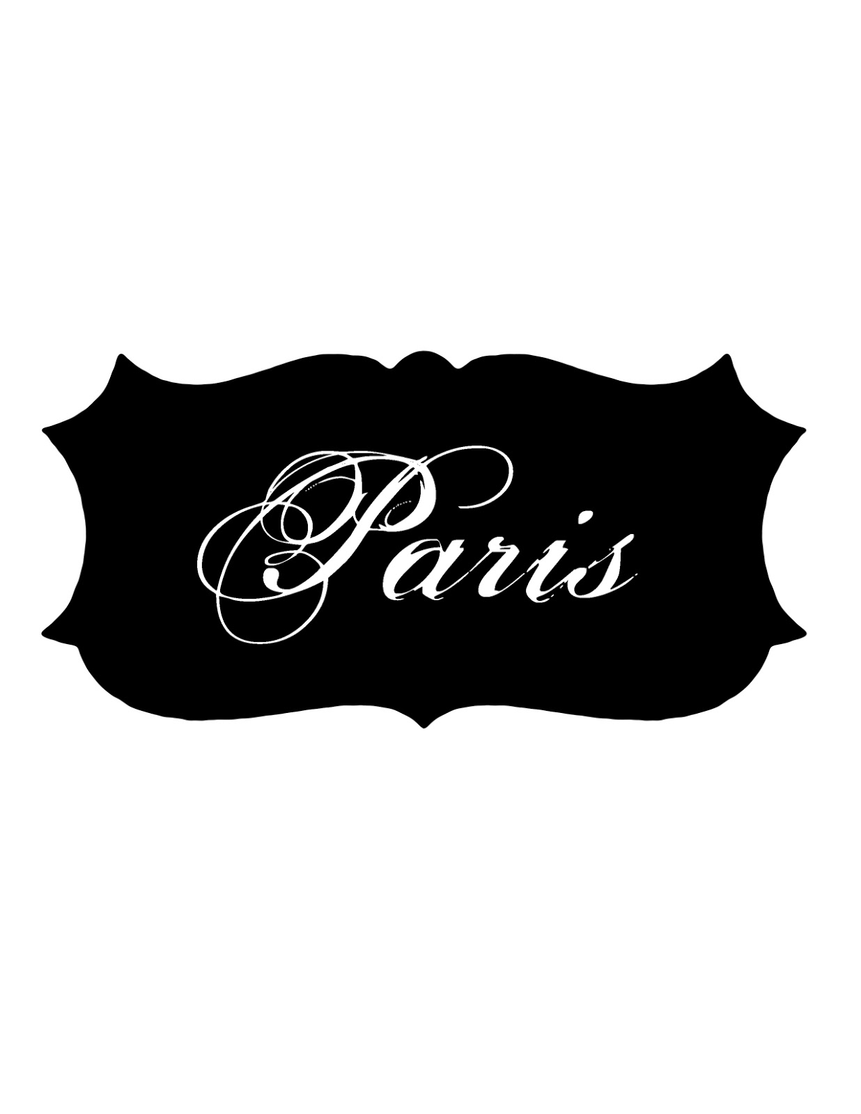 12 Paris Typography Clipart   The Graphics Fairy