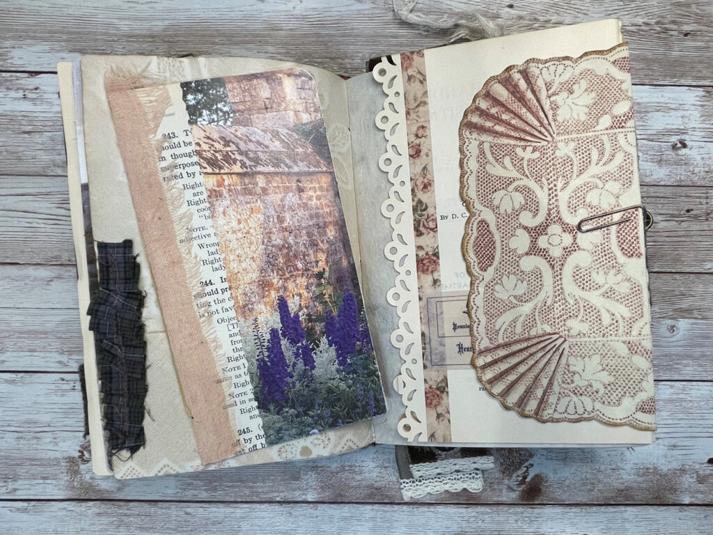 doily junk journal page