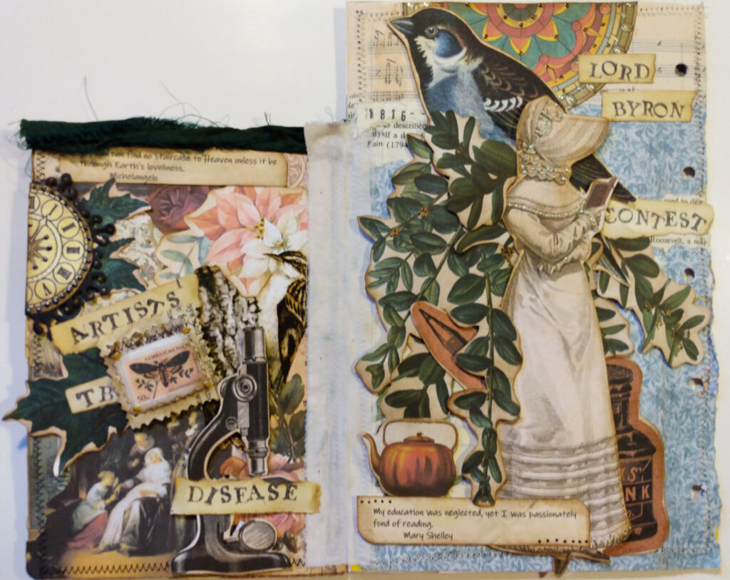 Lord Byron junk journal page