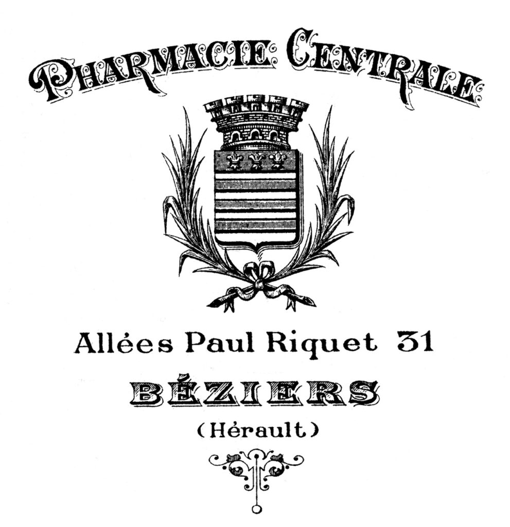 Antique pharmacy logo clipart