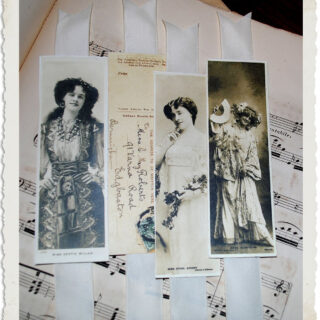 Photo of Finished Paper Bookmarks with Actresses