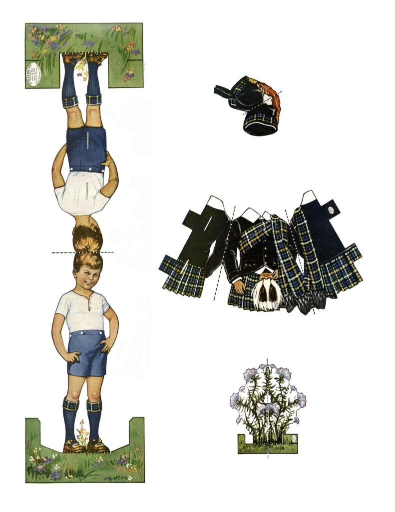 Scottish boy paperdoll image