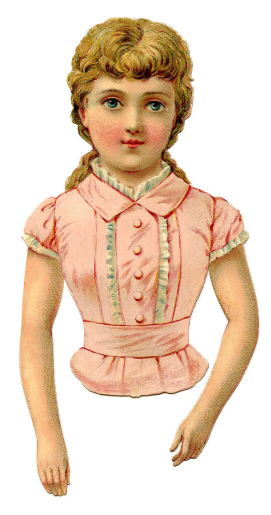 scrap girl pink blouse image