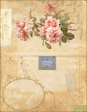 Digital Journal Page with Roses