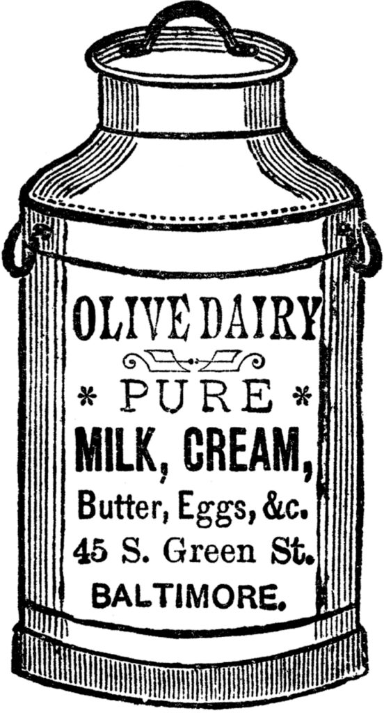 vintage milk can advertising image