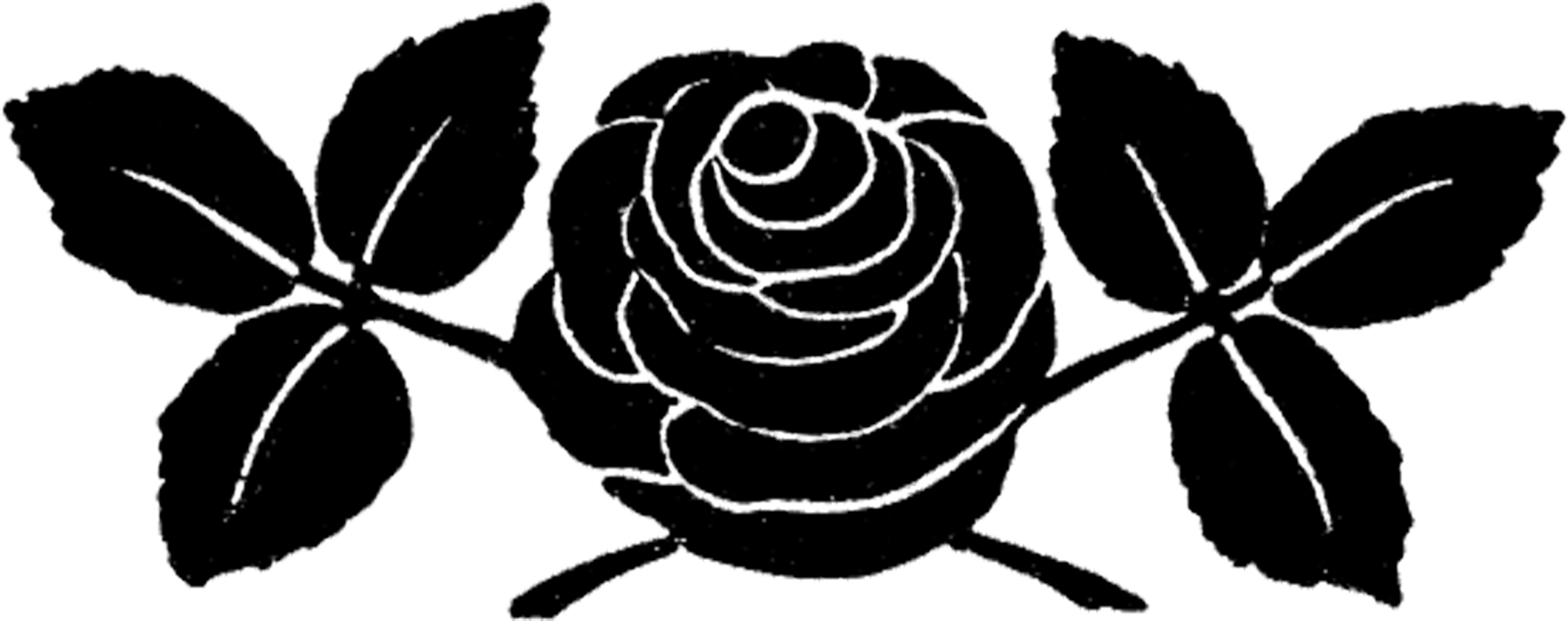 rose bouquet clipart black and white