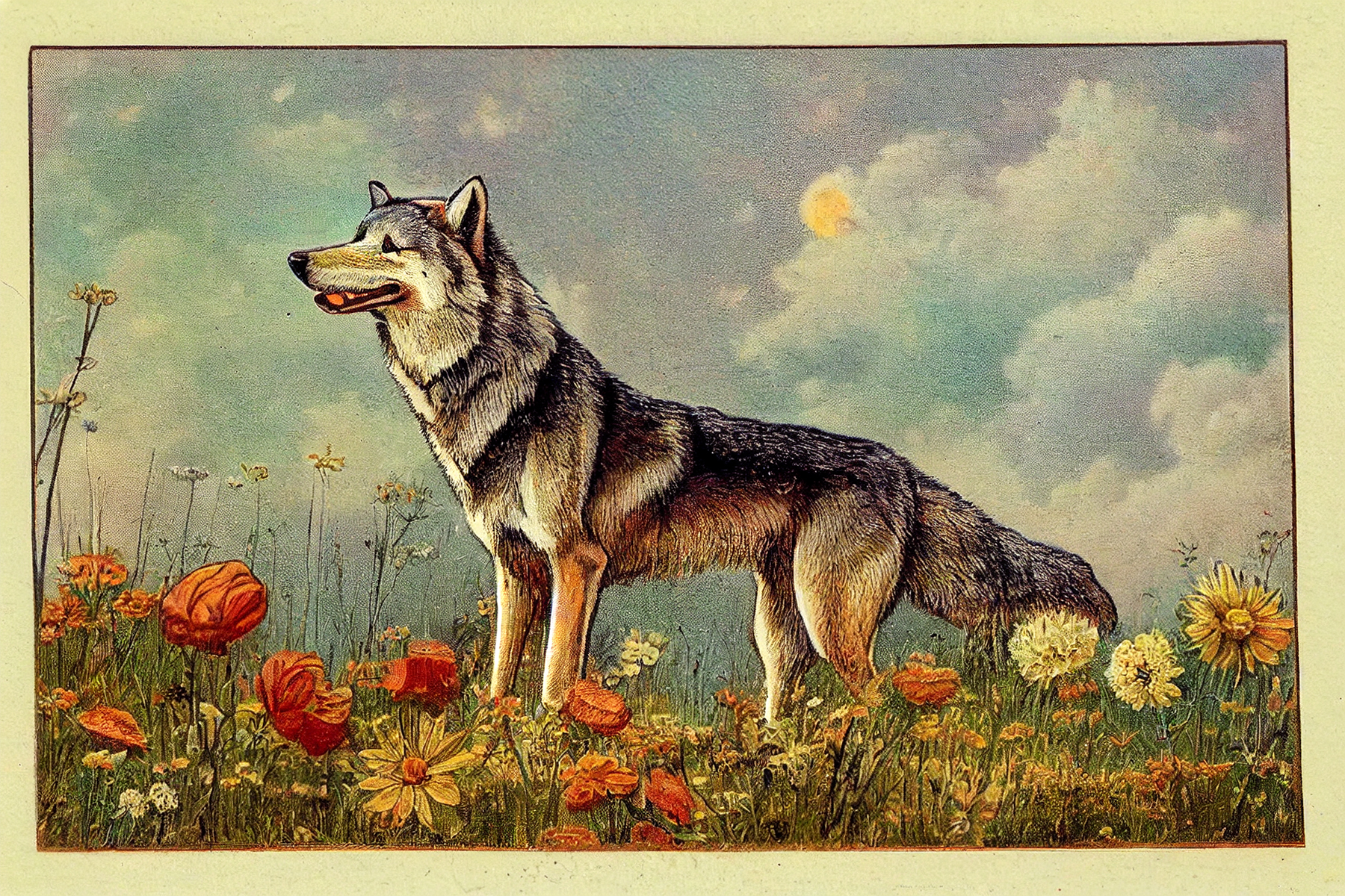 wolf graphic art