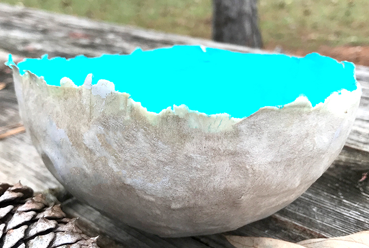 Paper Mache Bowl wavy edges