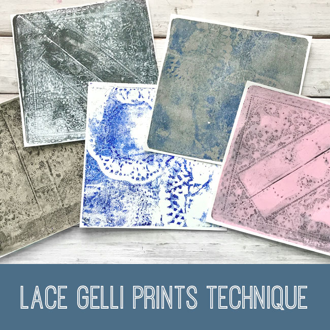 lace gelli prints technique tutorial