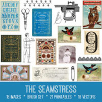 vintage the seamstress ephemera bundle