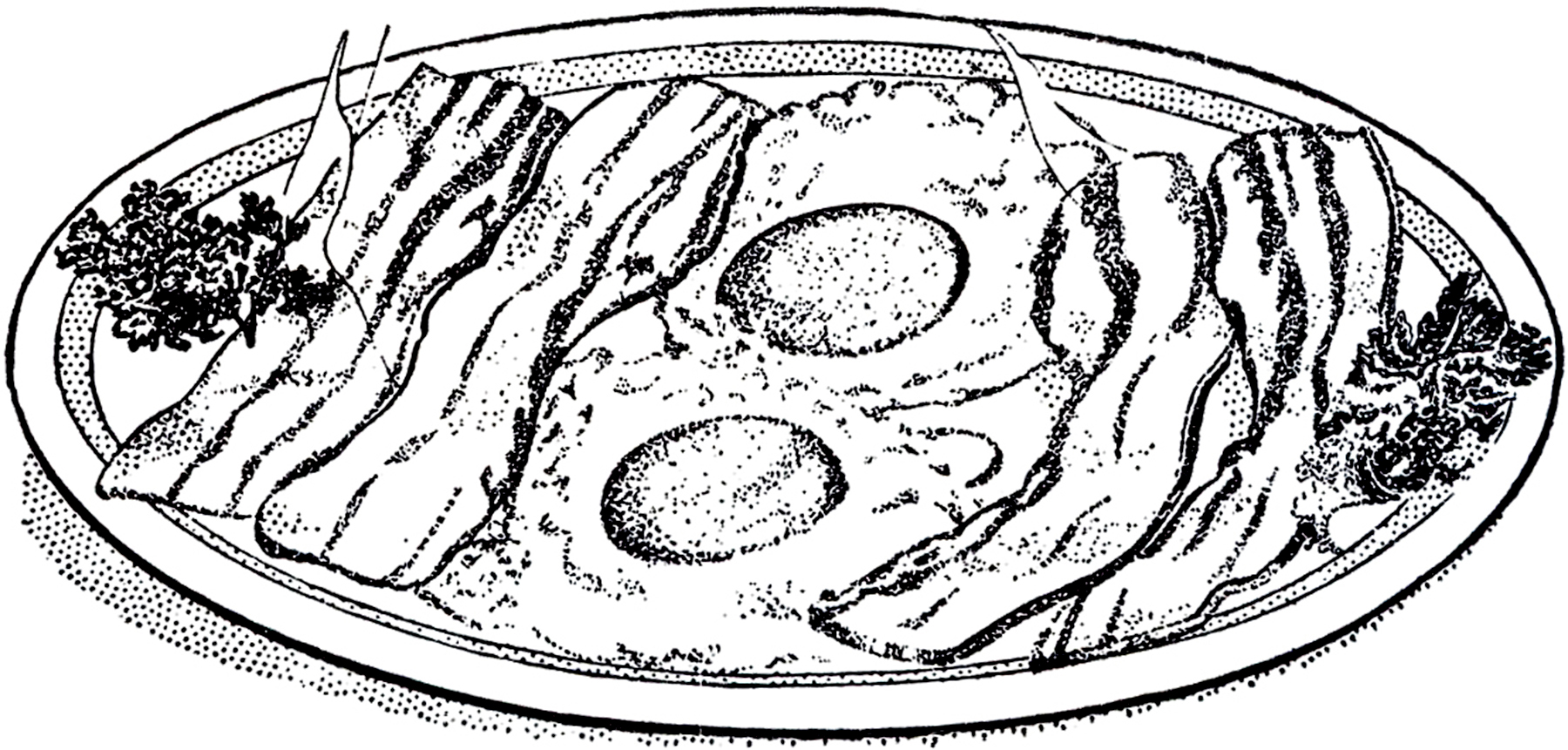 bacon clipart black and white