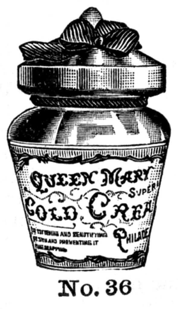 antique cold cream bottle image