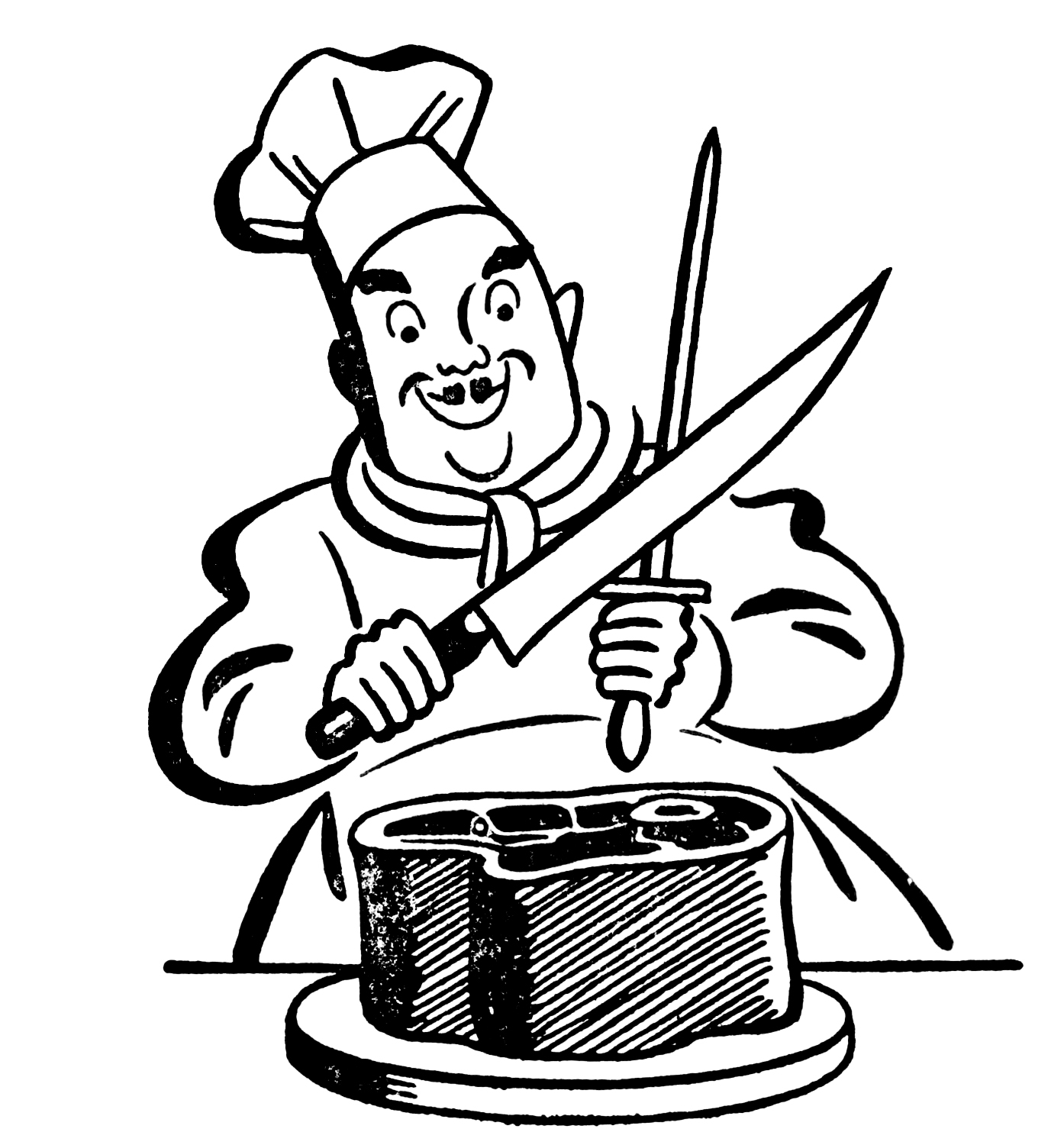 Carving Chef Clipart