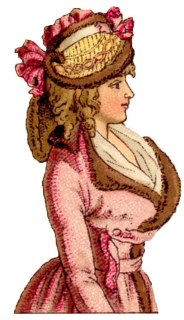 vintage lady pink dress hat profile image