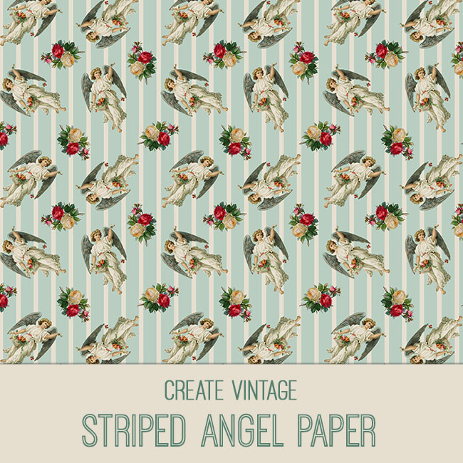 PSE tutorial striped angel paper