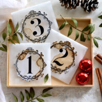 DIY Advent Calendar Craft with Numbers and Christmas Decor