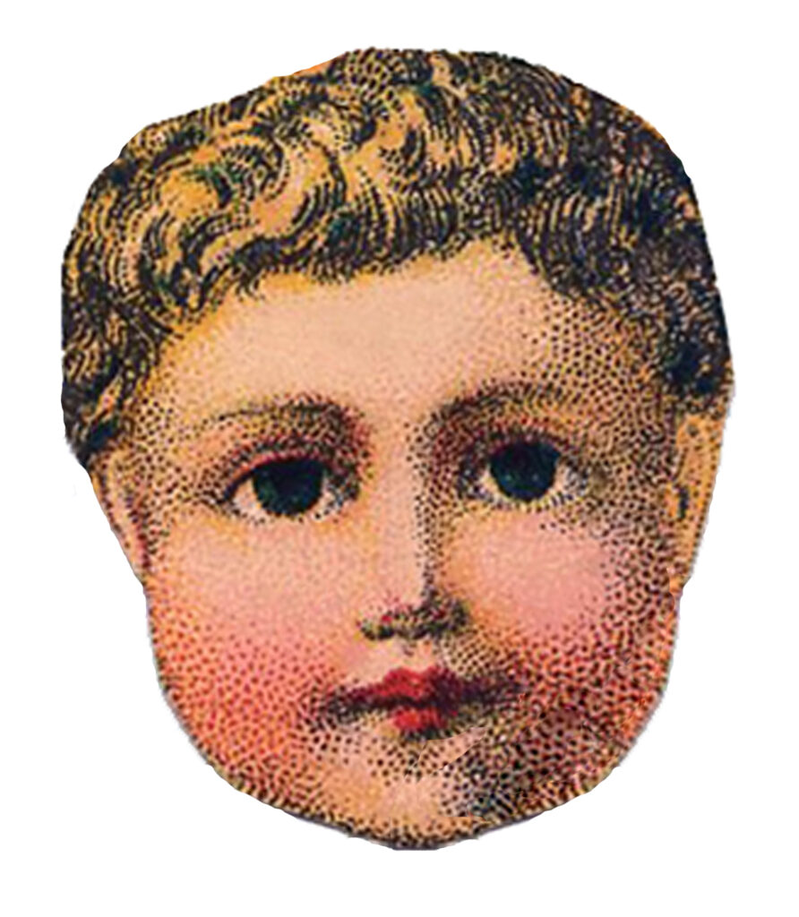 vintage boy doll head image