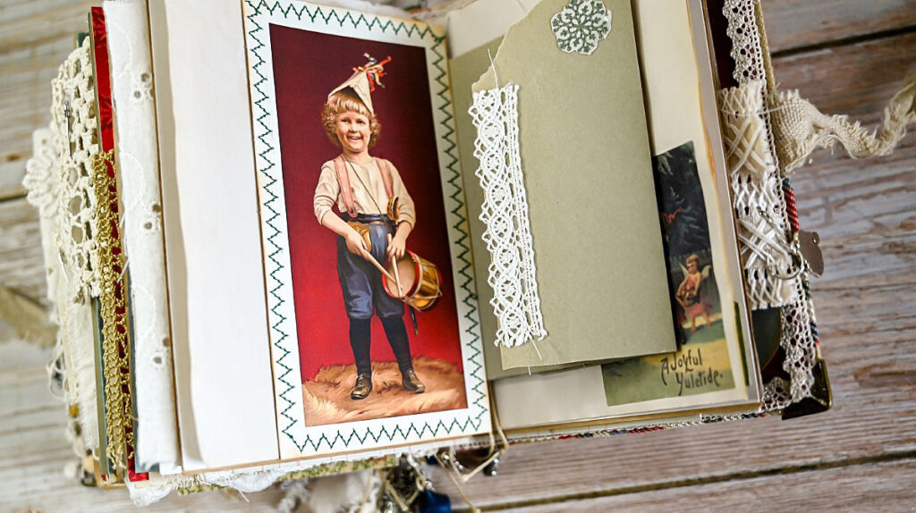 vintage drummer boy journal page image