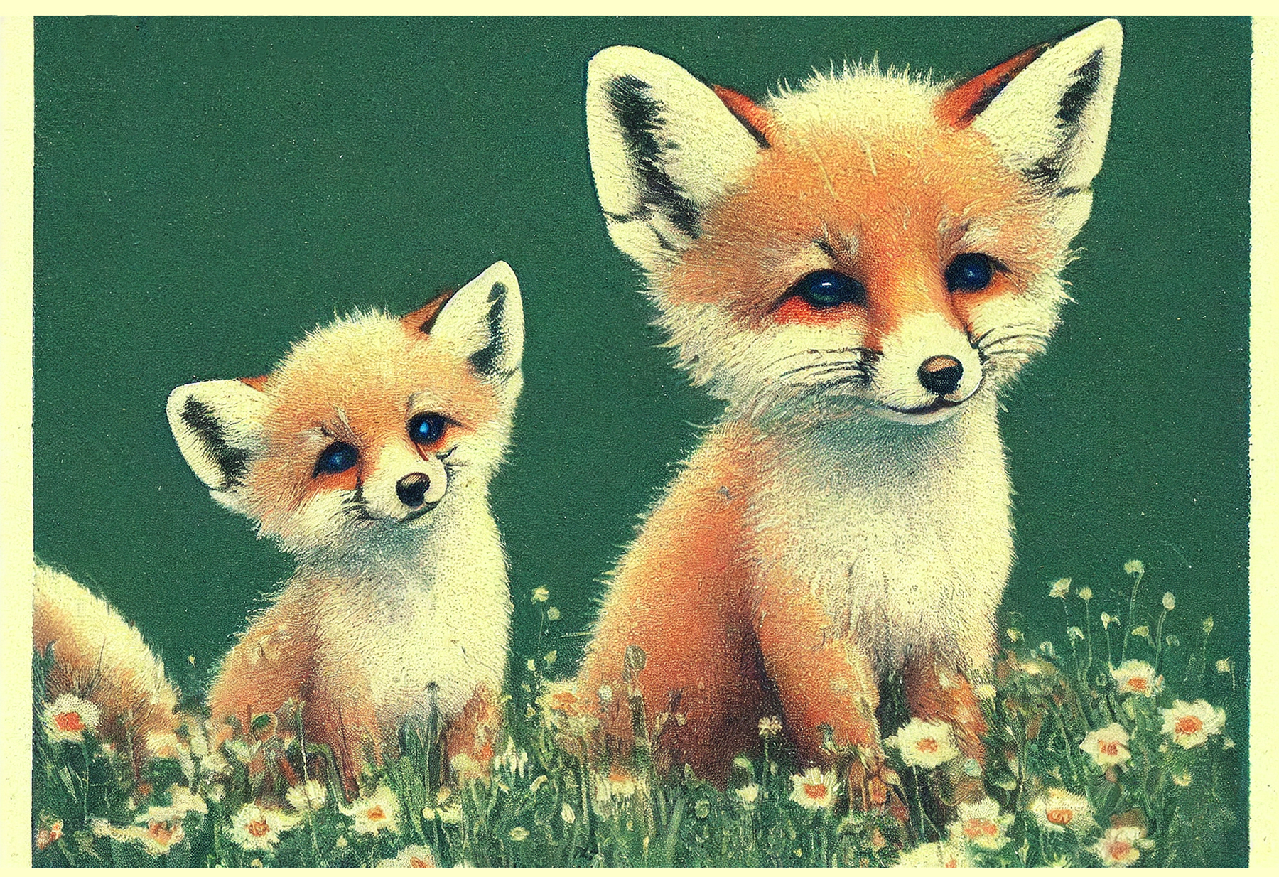 baby fox drawings