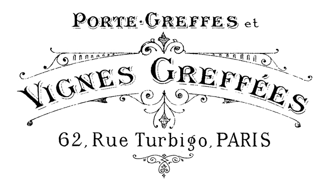 Paris French wine advertising label image