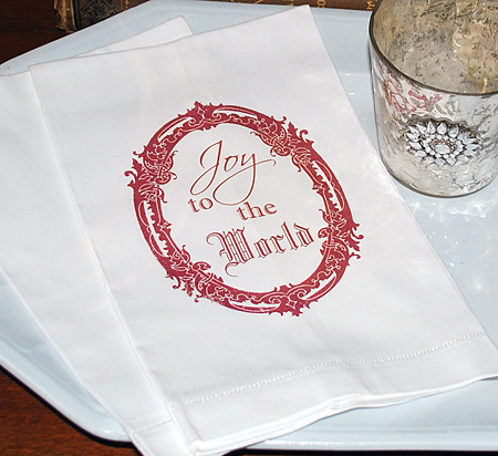 Holiday Joy to the World Guest Towels