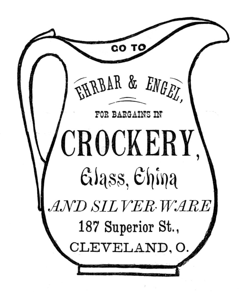 vintage ironstone pitcher advertising typography image