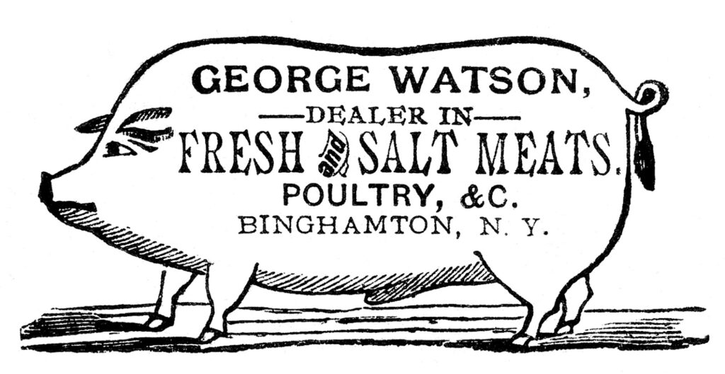 vintage pig advertising image