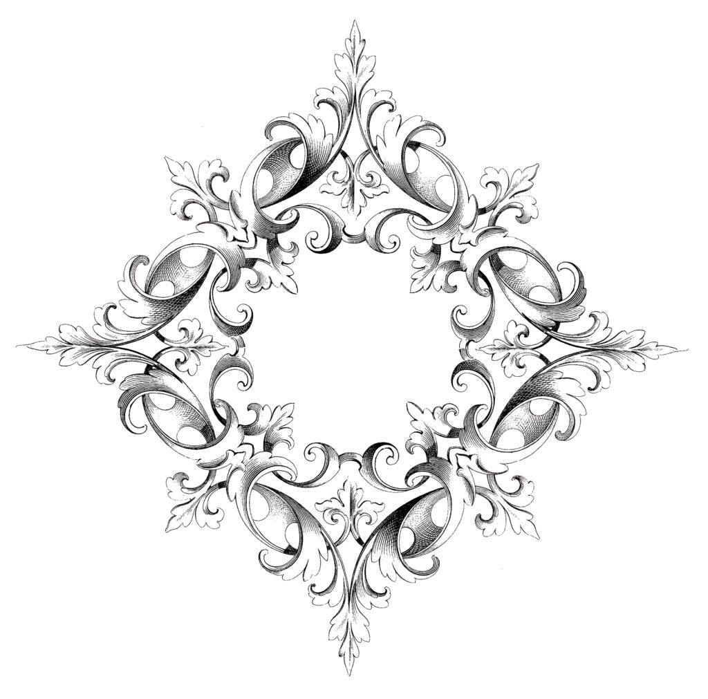 vintage diamond shape scroll image