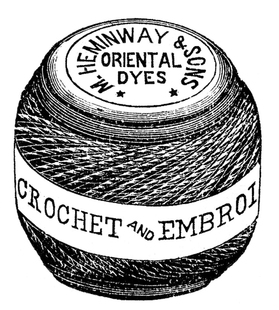 vintage crochet embroidery thread image