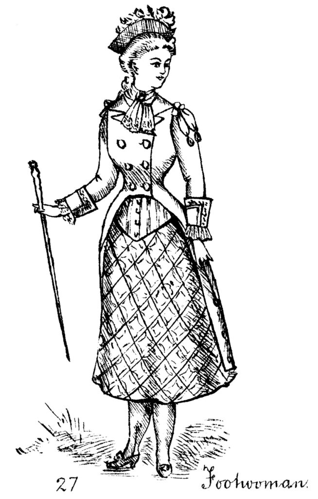 vintage lady costume waistcoat cane image