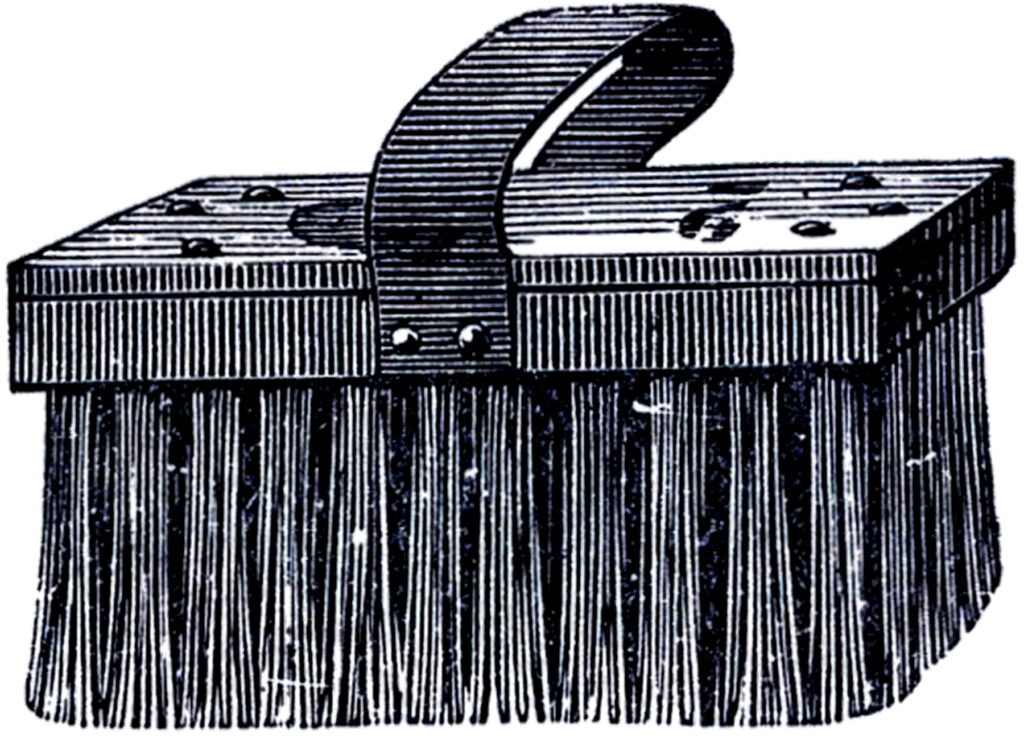 rectangular vintage scrub brush image