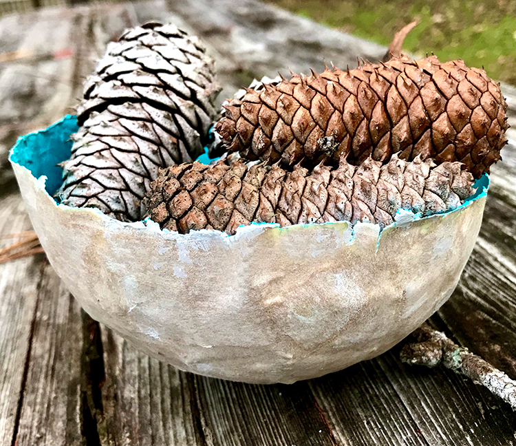Paper Mache Bowl used as a container (not food dafe)