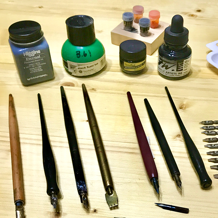 Pens and Inks