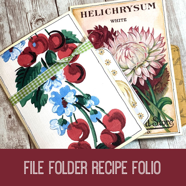 file folder recipe folio craft tutorial