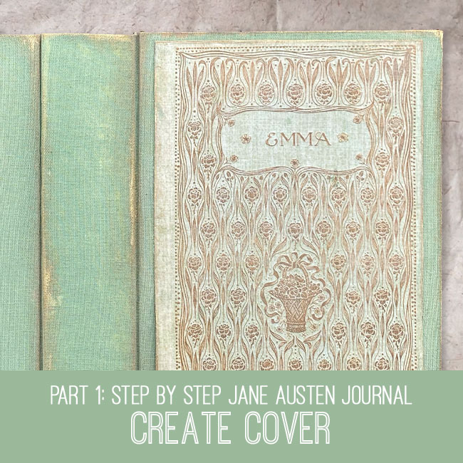 step by step jane austen journal create cover tutorial