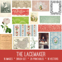 vintage The Lacemaker ephemera bundle
