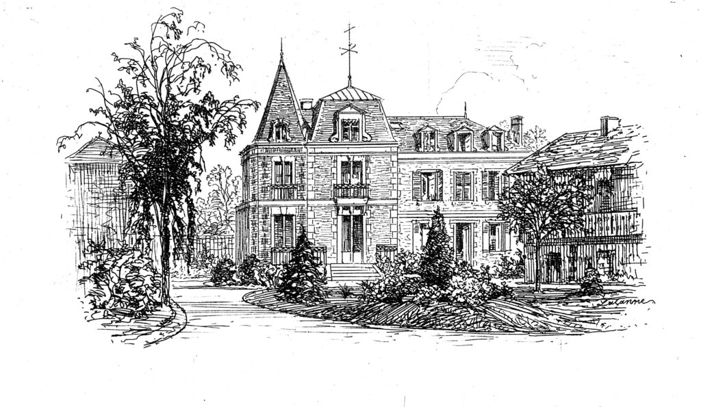 Vintage Chateau Etching Image