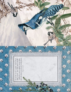 vintage ephemera collage journal page