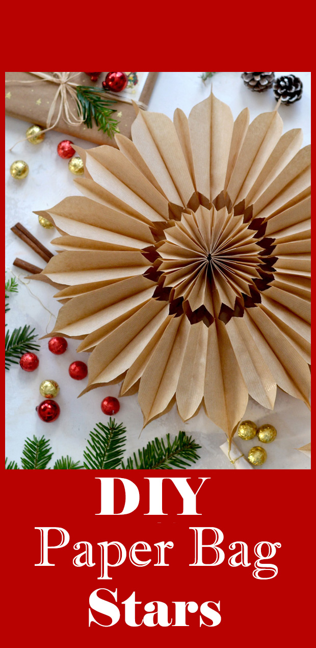 DIY Christmas Paper Bag Stars Pin GraphicsFairy