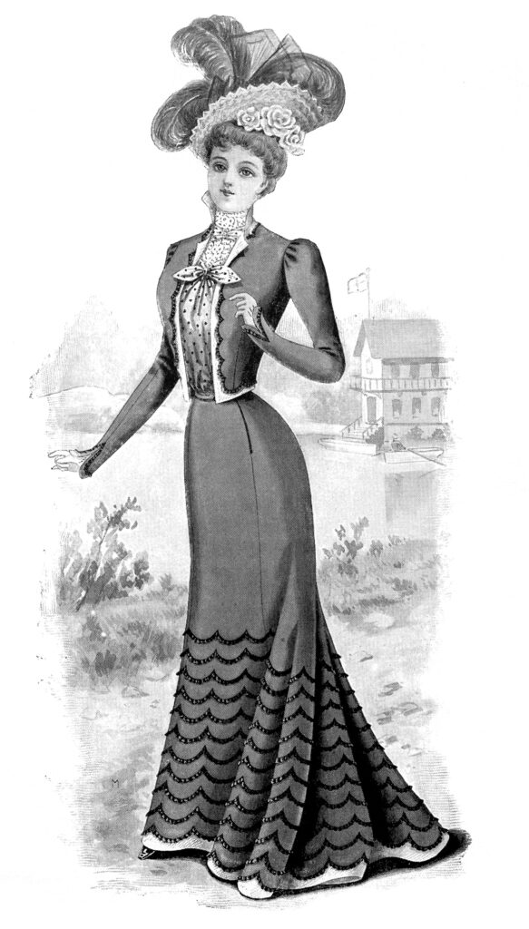 Vintage Victorian Lady Fashion Image